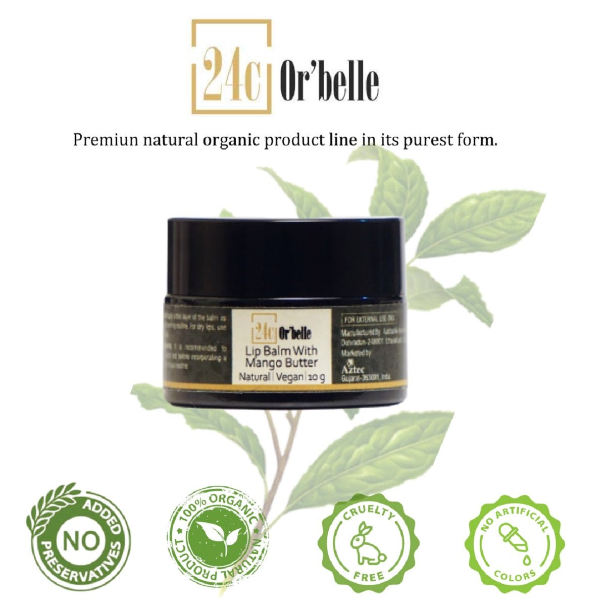 Lip Balm With Mango Butter | Verified Sustainable by Brown Living™