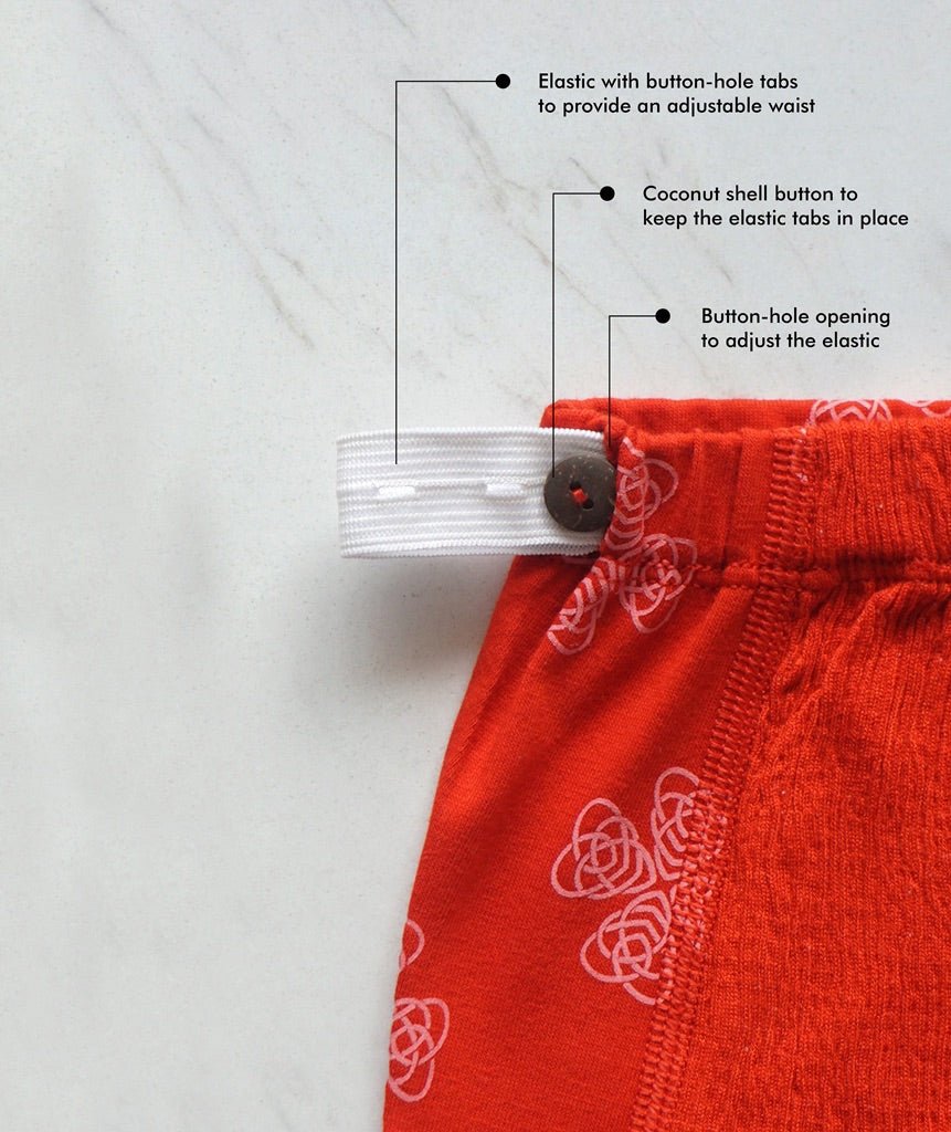 Love Knot Biowashed Organic Cotton Maternity Brief – Womens Underwear on Brown Living™. SKU: 005/BA/TMTRED/AOP_24BL10625. Img 4.