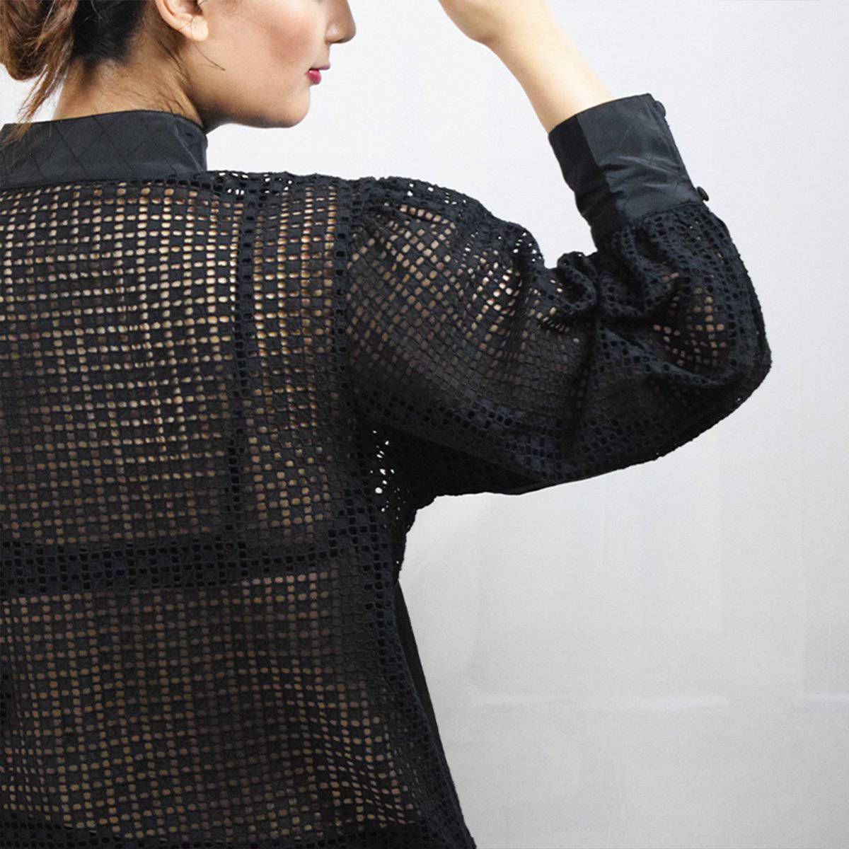 Luxury From Waste Eyelet And Satin Top – Womens Top by Sonica Sarna available on Brown Living™. XS . SKU: 274 - 14254 - SSD - 161. Img 3.