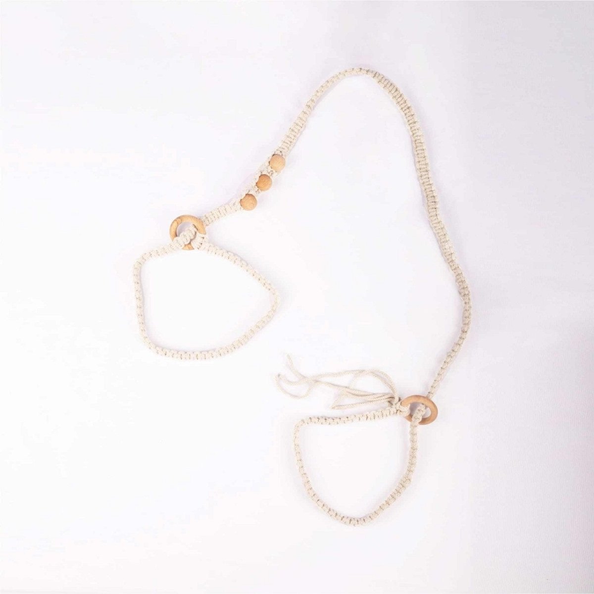 Macrame Mat Carrier Straps 100% Cotton Colour Wonderful White | Verified Sustainable by Brown Living™
