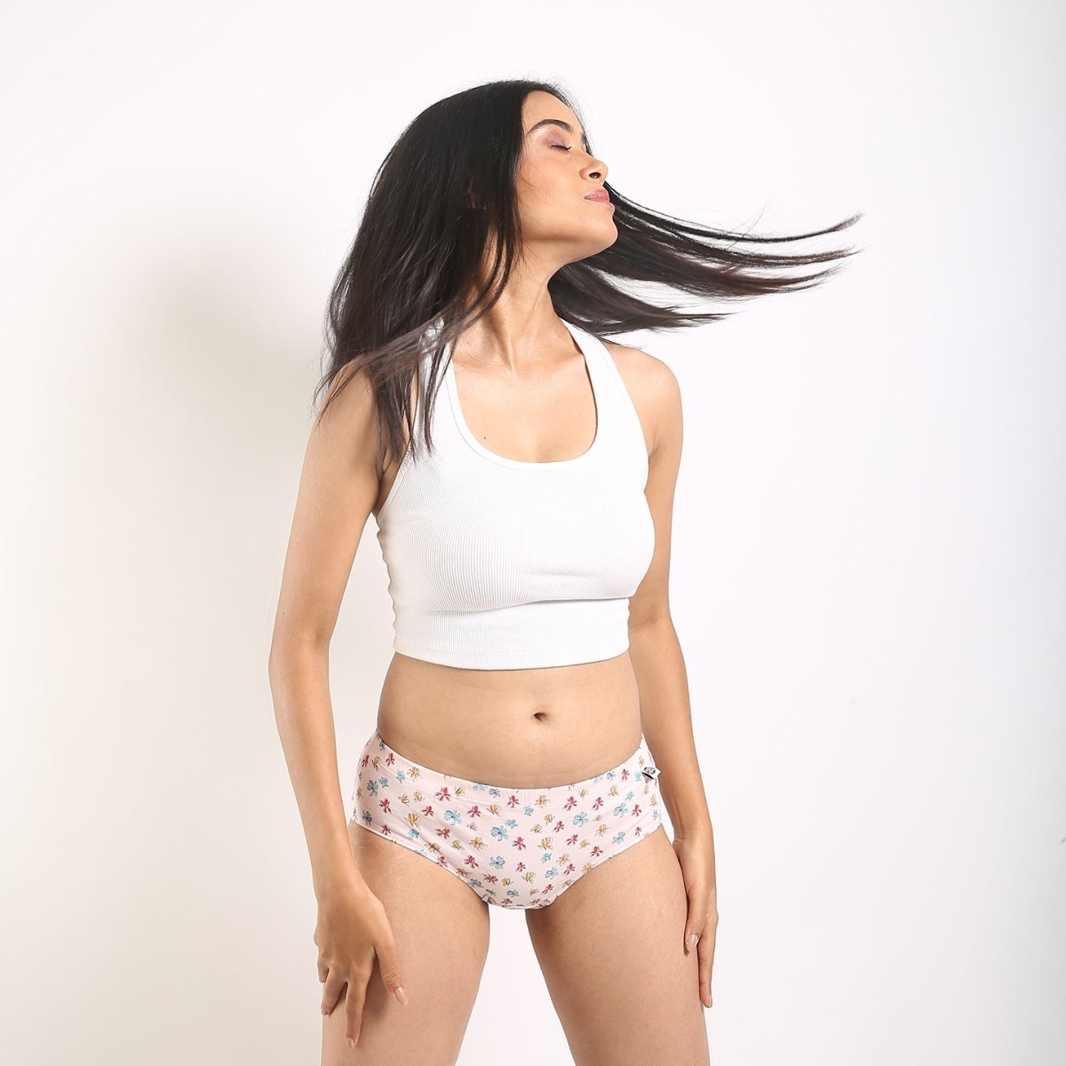 Magnolia Hipster – Womens Underwear on Brown Living™. SKU: 003/BA/Peach/AOP_24BL10587. Img 1.