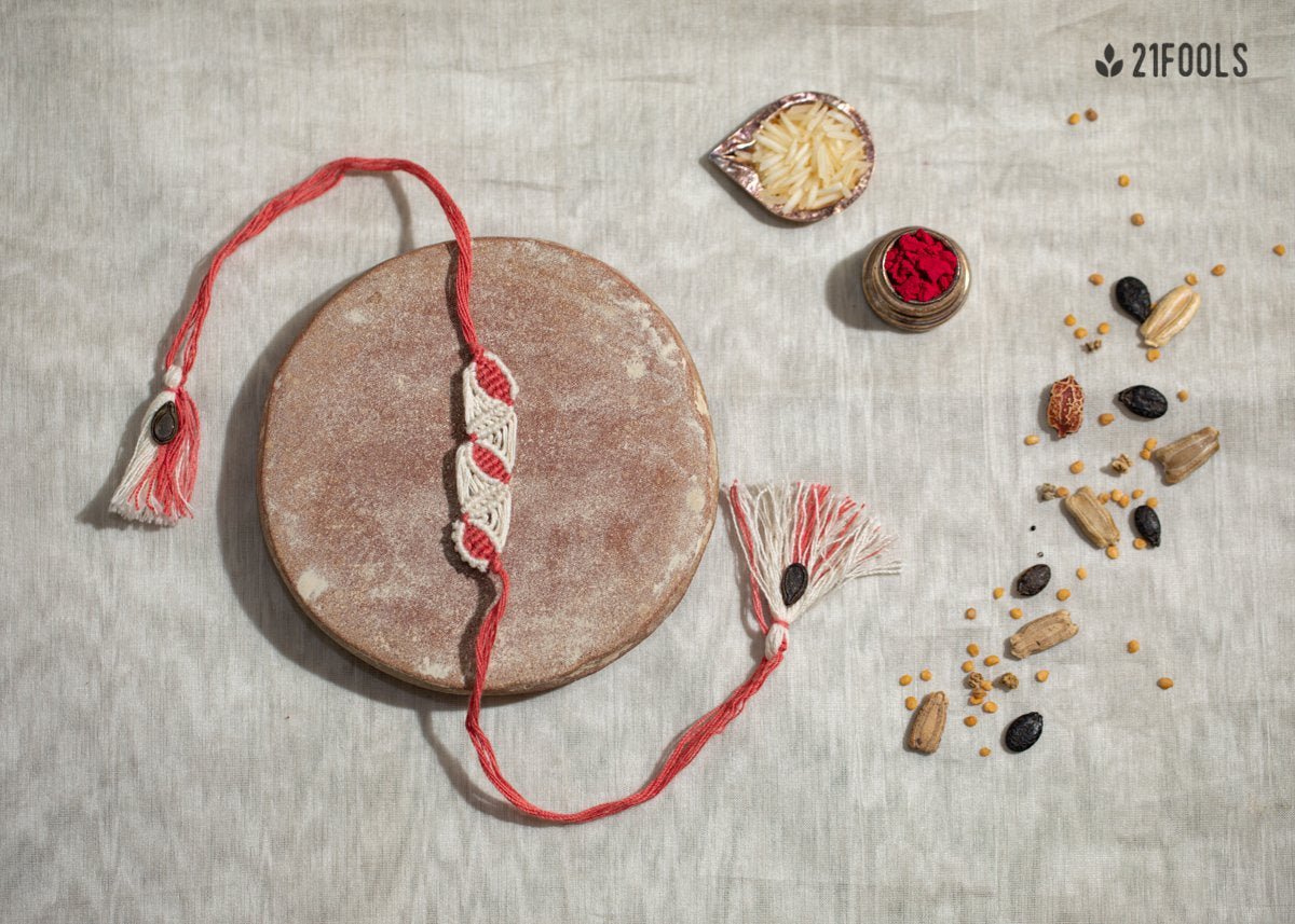Malti - Eco - friendly Plantable Rakhi embedded with seeds – Rakhi on Brown Living™. SKU: 172 - 08476 - 21FO - 307. Img 6.
