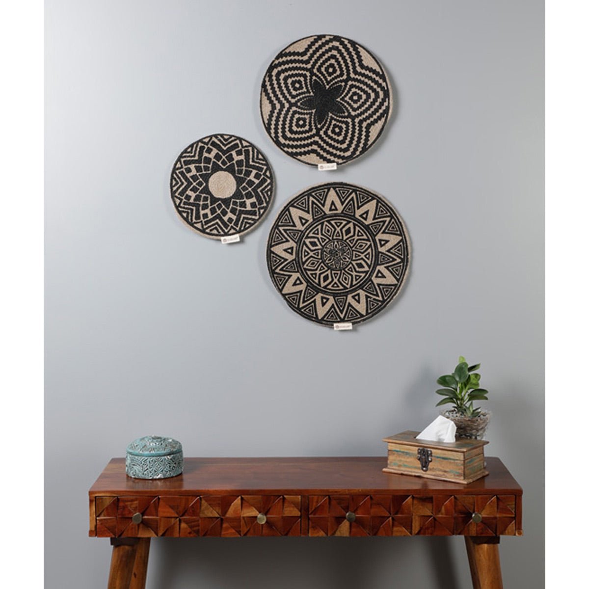 Mandala Jute Wall Art (Large) | Verified Sustainable by Brown Living™