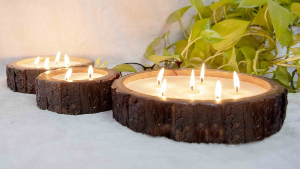 Buy Mango wood Candles in 3 Concentric sizes | Shop Verified Sustainable Candles & Fragrances on Brown Living™