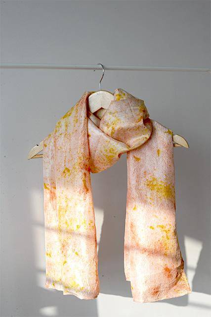 Buy Marigold Phuhaar Stole | Shop Verified Sustainable Womens Scarf on Brown Living™