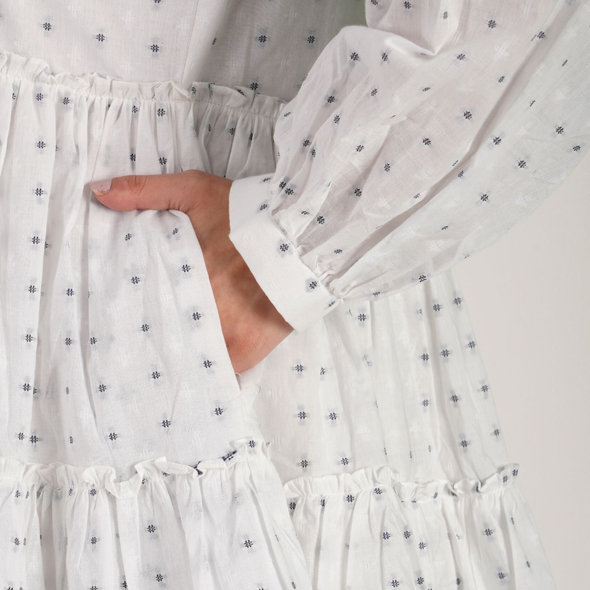 Mellisa Dress | White Women's dress | Made with organic cotton | Verified Sustainable by Brown Living™