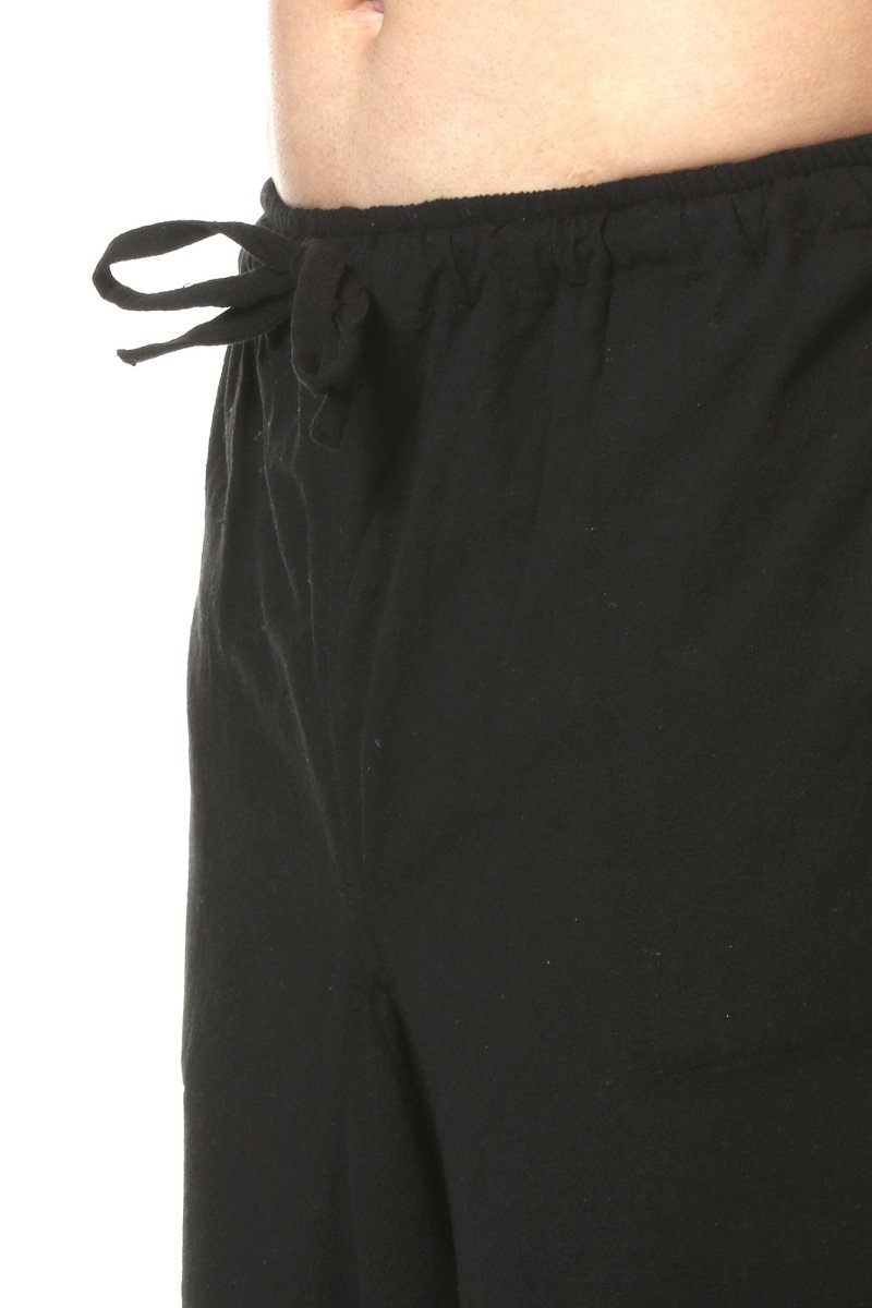 Buy Men's Harem Pack of 2 | Black & Melange Grey | Fits Waist Sizes 28 to 36 Inches | Shop Verified Sustainable Mens Pyjama on Brown Living™