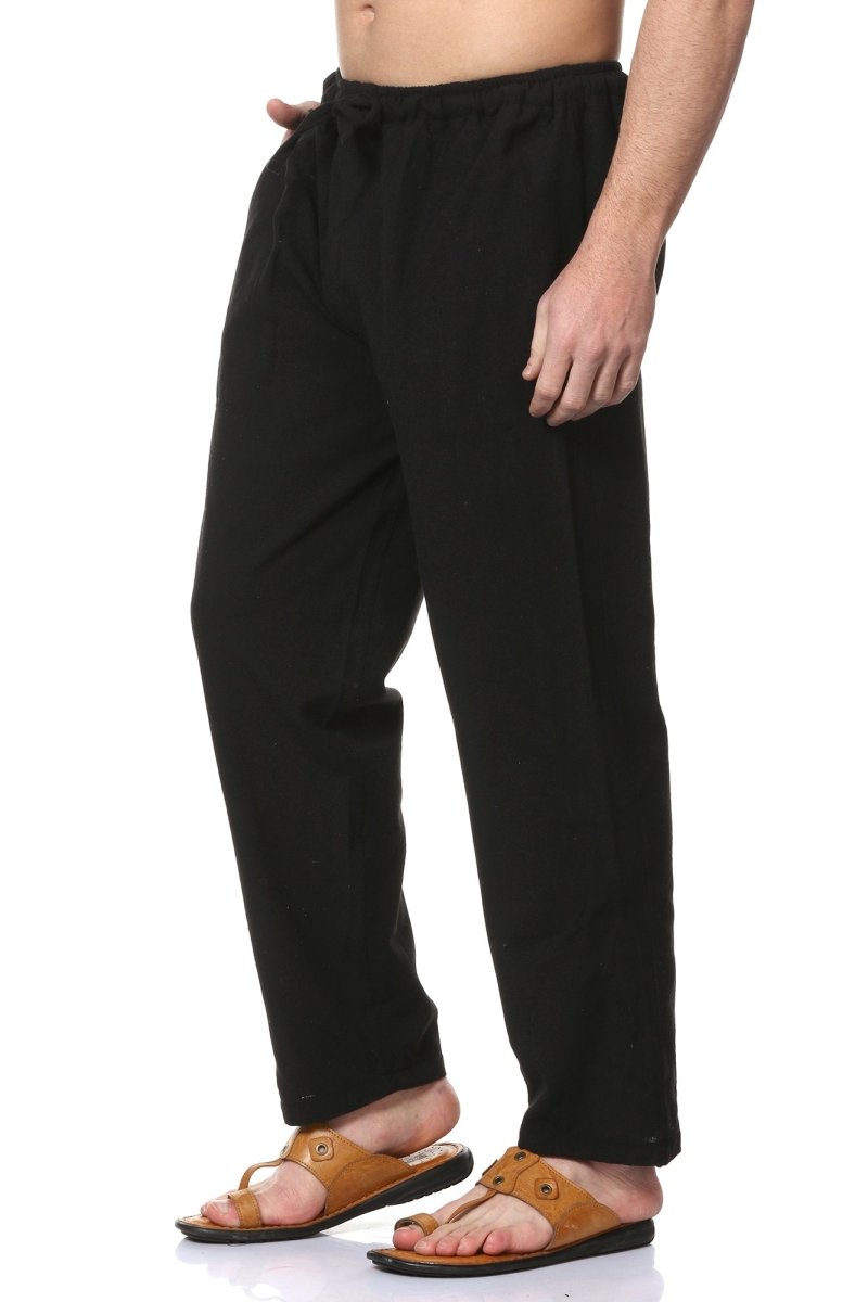 Buy Men's Pyjama Pack of 2 | Grey & Black | Fits Waist Sizes 28" to 36" | Shop Verified Sustainable Mens Pyjama on Brown Living™