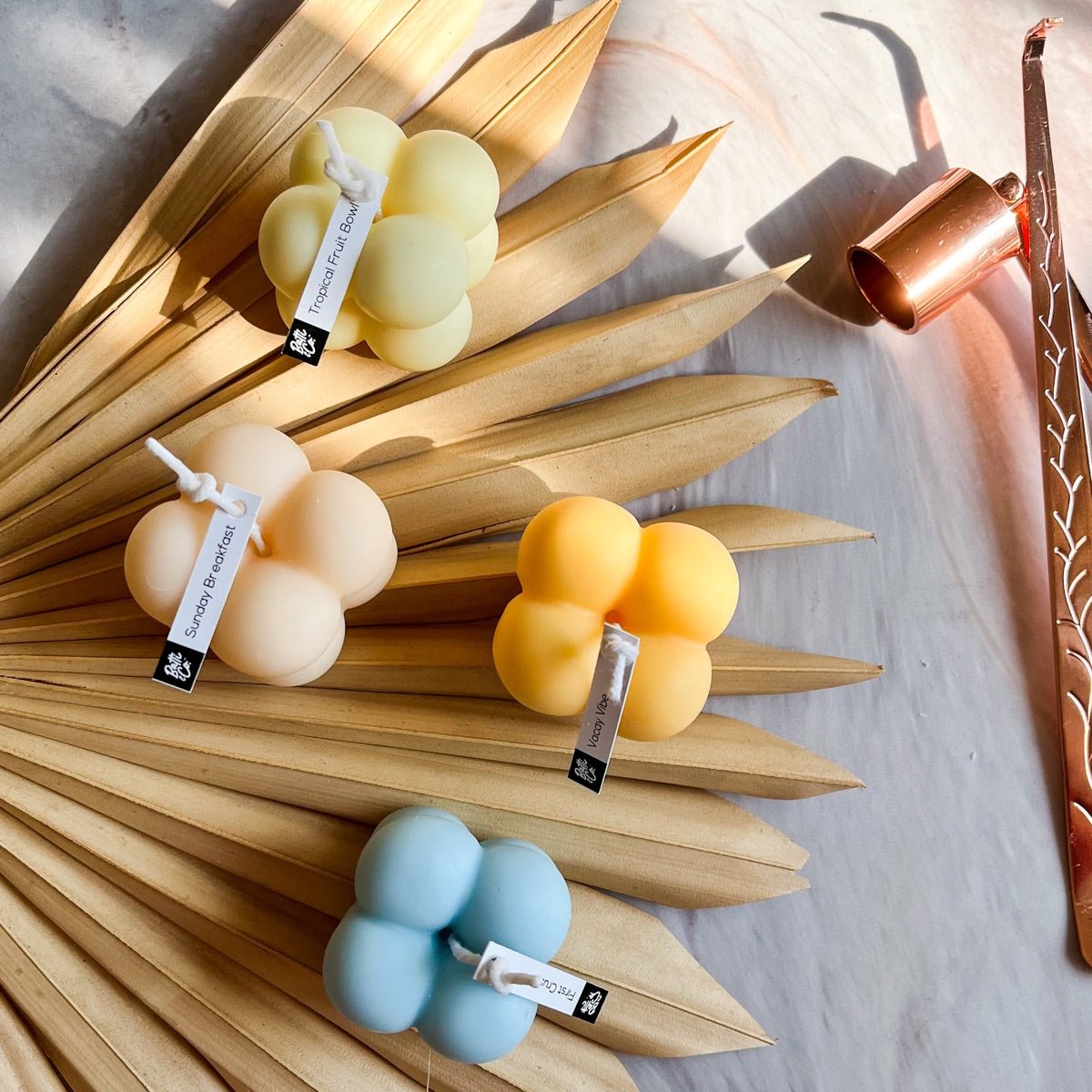 Mini Bubble Candle (Set of 4) – Candles & Fragrances by Batti & Co. available on Brown Living™. 35g each . SKU: BCBL34. Img 5.