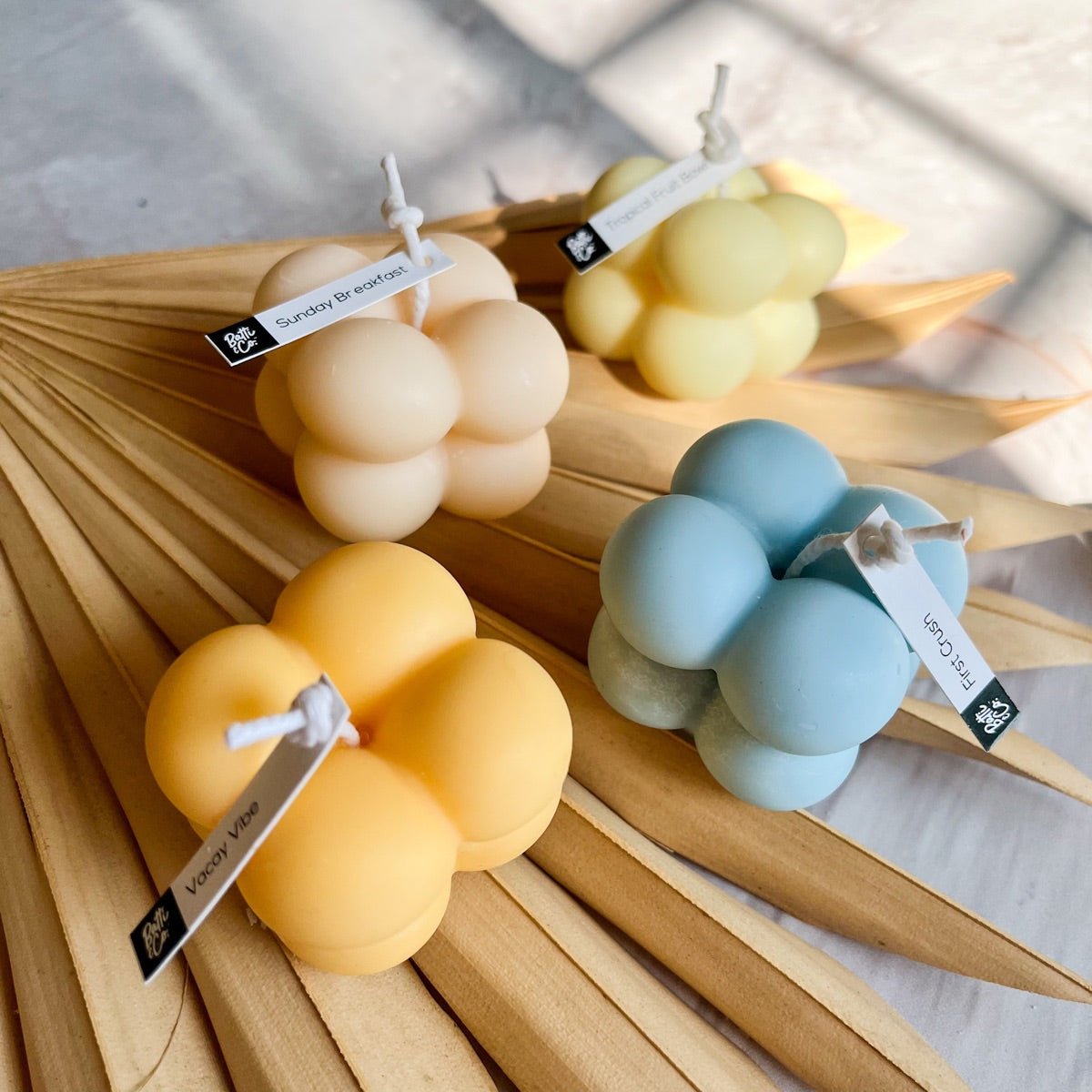 Mini Bubble Candle (Set of 4) – Candles & Fragrances by Batti & Co. available on Brown Living™. 35g each . SKU: BCBL34. Img 6.