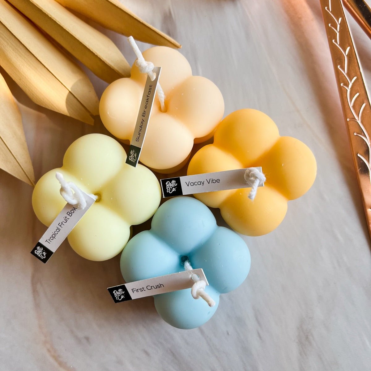 Mini Bubble Candle (Set of 4) – Candles & Fragrances by Batti & Co. available on Brown Living™. 35g each . SKU: BCBL34. Img 3.