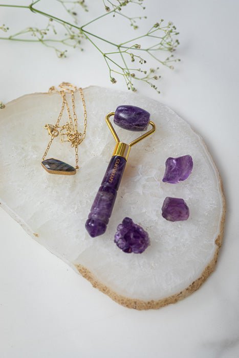 Buy Mini Roller Amethyst | Shop Verified Sustainable Massager on Brown Living™