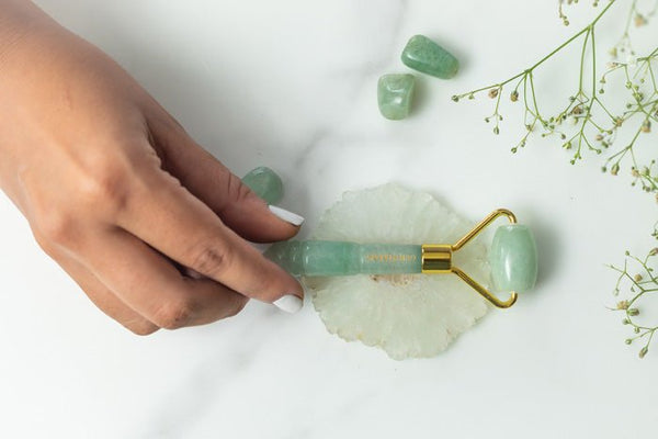 Buy Mini Roller Aventurine | Shop Verified Sustainable Massager on Brown Living™