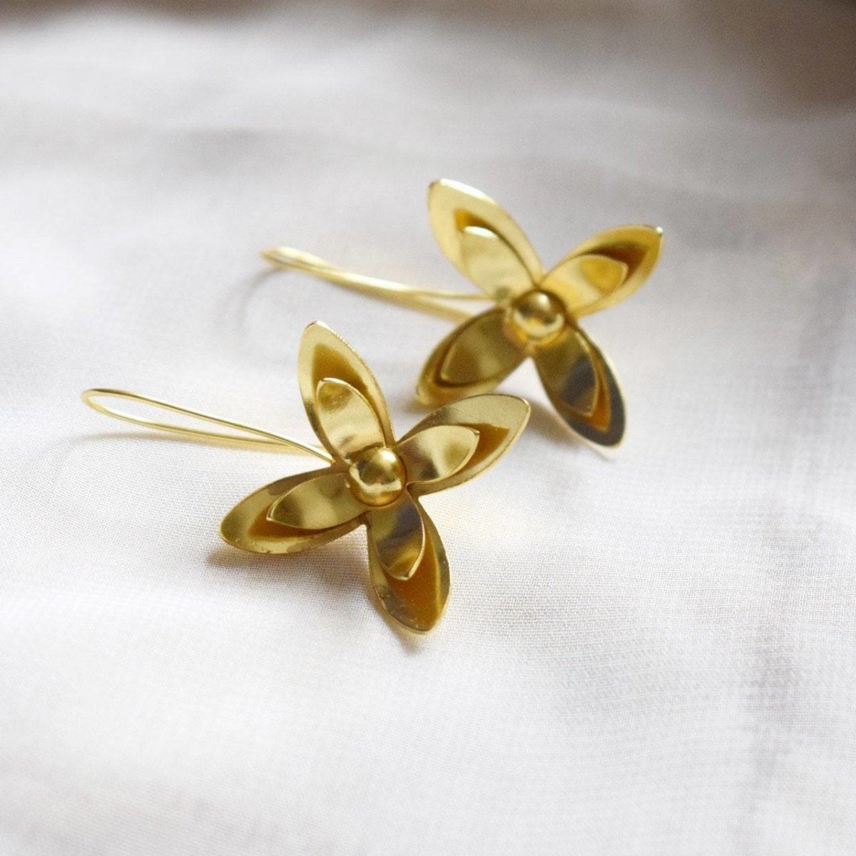 Minimal Brass Earrings | Verified Sustainable by Brown Living™