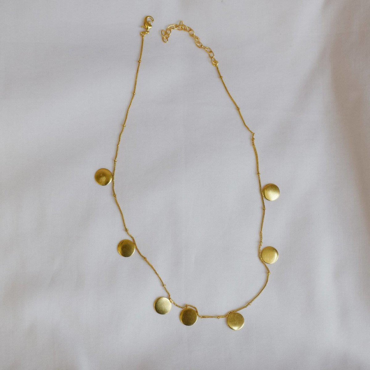 Minimal Handcrafted Brass Necklace | Verified Sustainable by Brown Living™