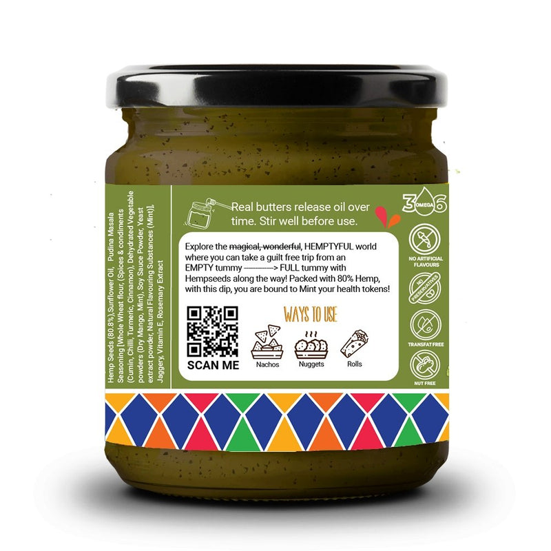 Buy Mint Masala Hemp Dip - 180gm | Shop Verified Sustainable Sauces & Dips on Brown Living™