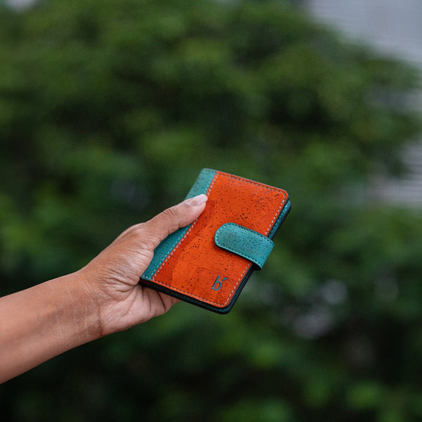 Buy Mira Cork Mini Wallet - Orange | Shop Verified Sustainable Womens Wallet on Brown Living™