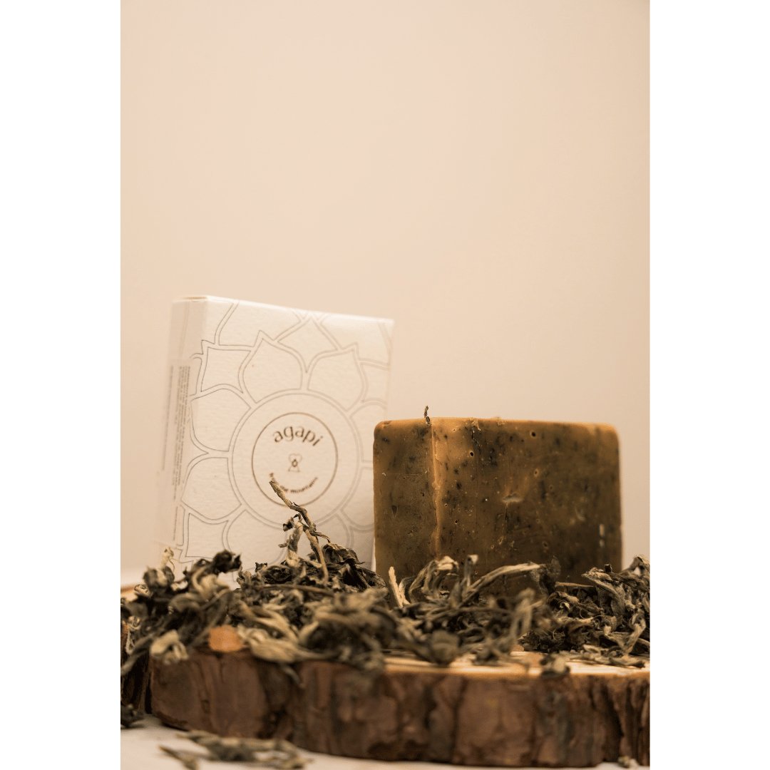 Mugwort & Moringa Bar - 110g – Body Soap on Brown Living™. SKU: MB - 01. Img 3.