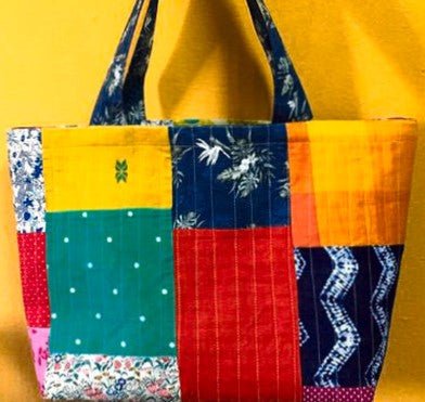 Multicolour Patchwork Tote – Womens Accessories on Brown Living™. SKU: UMW - PATCH - TOTE - 01. Img 2.