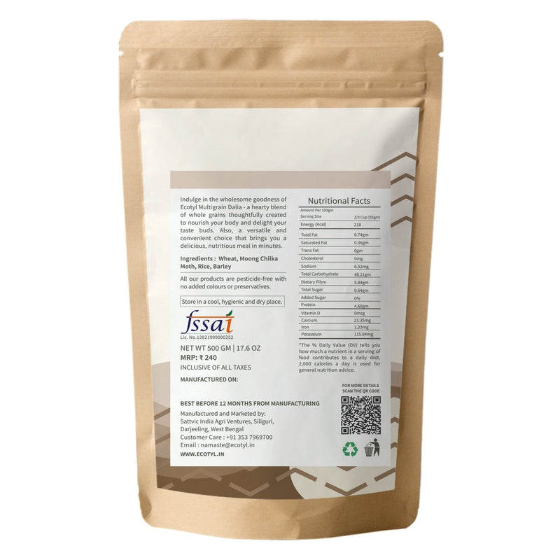 Buy Multigrain Dalia- 500g | 5 Super Grains | Porridge | Shop Verified Sustainable Cereal & Meusli on Brown Living™