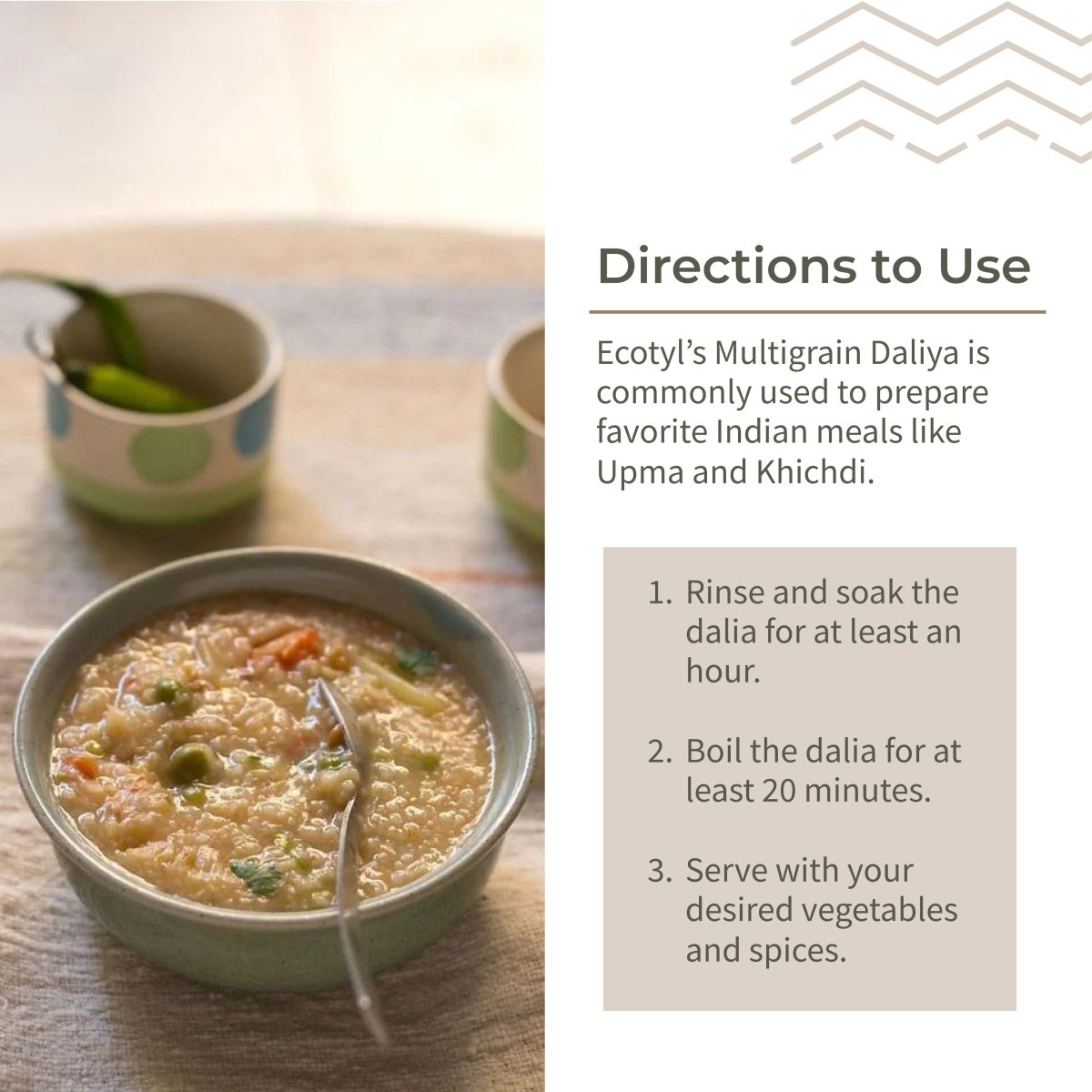Multigrain Dalia - 500g | 5 Super Grains | Porridge – Cereal & Meusli on Brown Living™. SKU: EGCMD0XL500. Img 4.