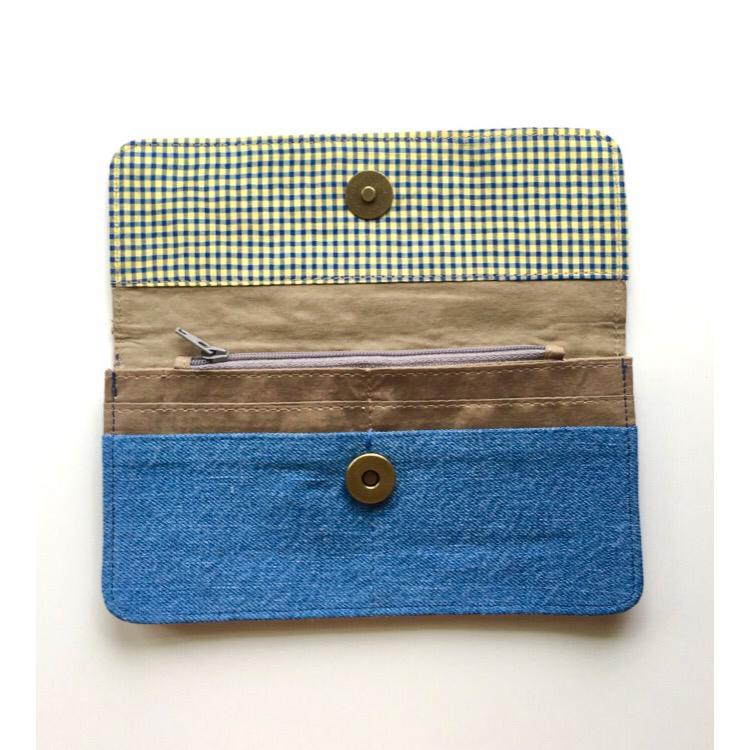 Mystique Magic Sashiko Denim Wallet – Womens Accessories on Brown Living™. SKU: UMW - SASHI - W - 01 (a). Img 3.