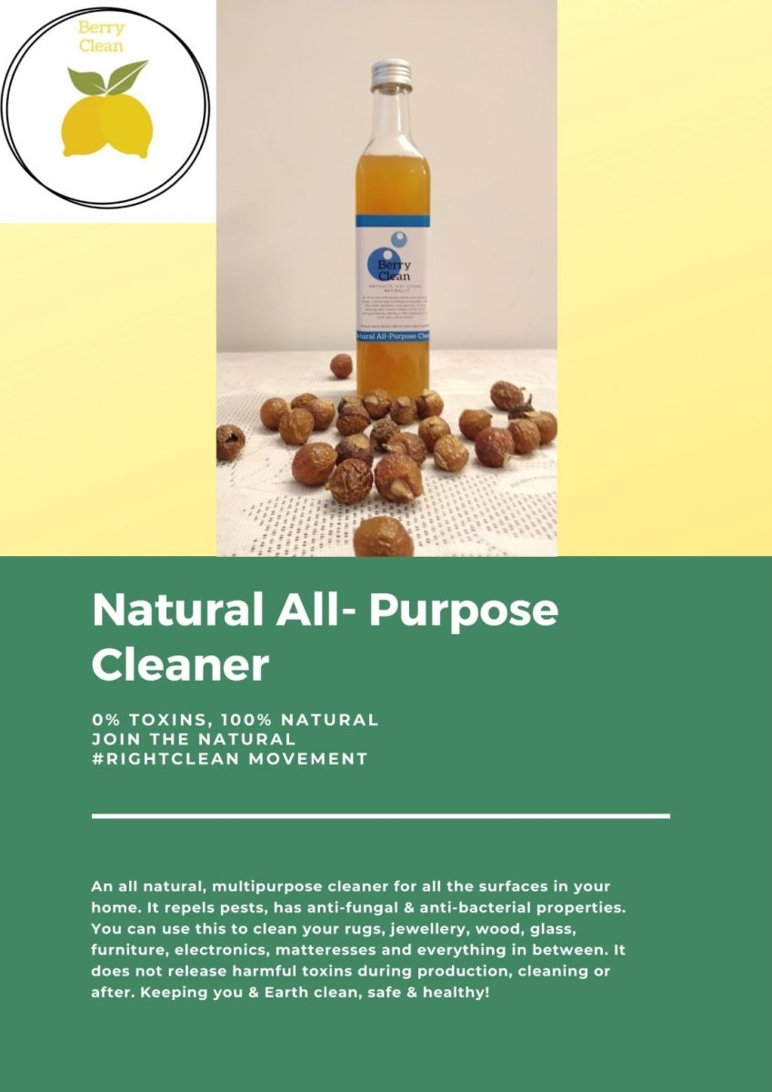 Natural All - Purpose Cleaner | Bioenzyme & Soapnut Extract – Cleaning Products on Brown Living™. SKU: 162 - 17910 - BCSAL0500. Img 2.
