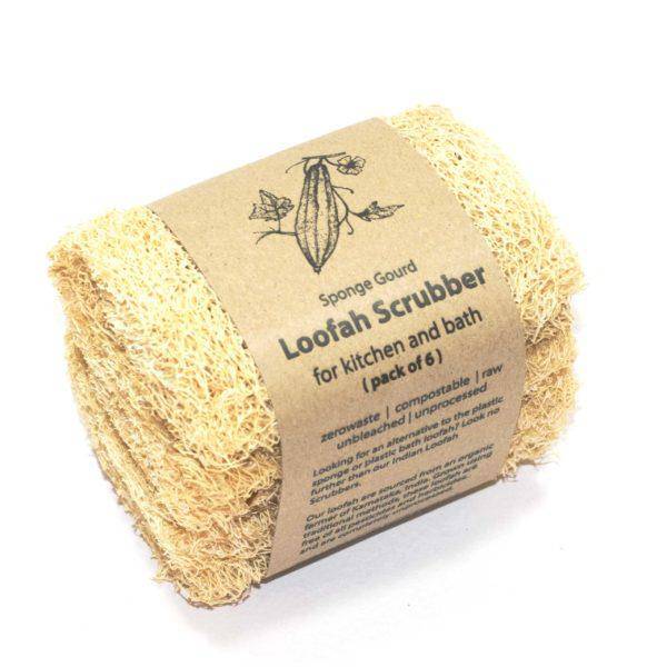 Buy Natural Body & Kitchen Loofah Scrubber - Pack of 2 | Shop Verified Sustainable Bath Accessories on Brown Living™