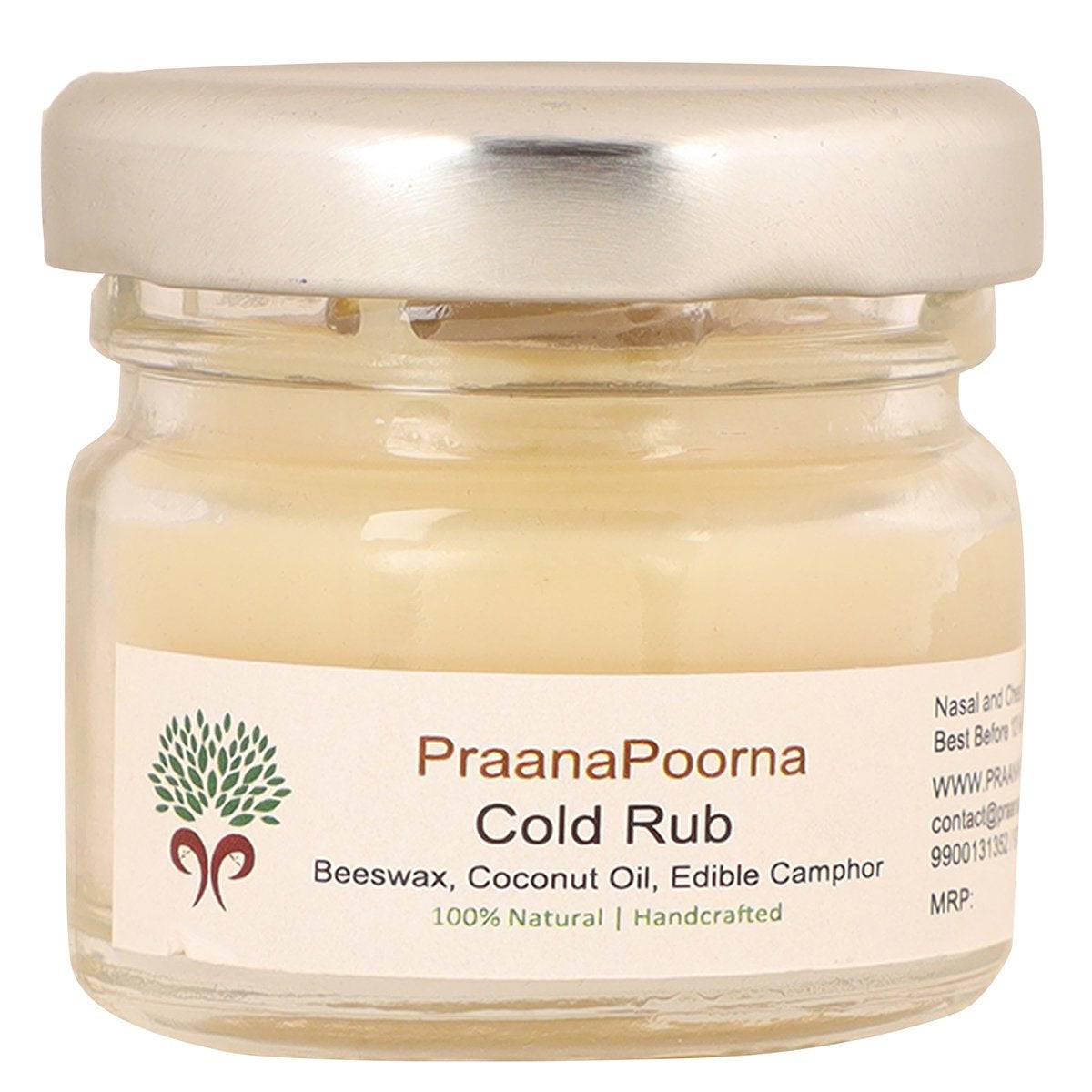 Natural Cold Rub - 25g – Medical Care on Brown Living™. SKU: 133 - 08239 - praanapoorna - SKUB4. Img 1.