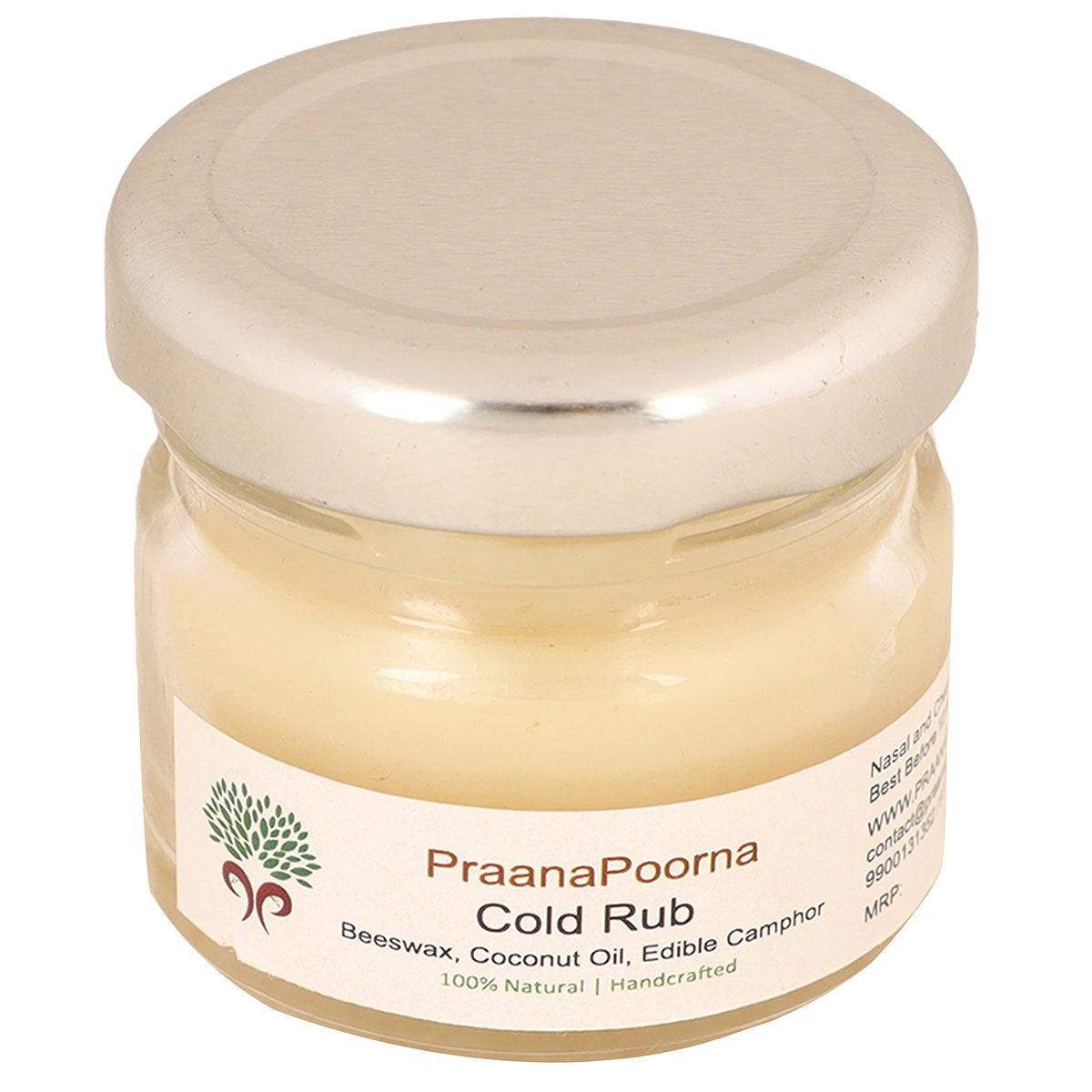 Natural Cold Rub - 25g – Medical Care on Brown Living™. SKU: 133 - 08239 - praanapoorna - SKUB4. Img 2.