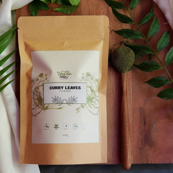 Buy Natural Curry Leaves Powder- 100g | Shop Verified Sustainable Face Pack on Brown Living™