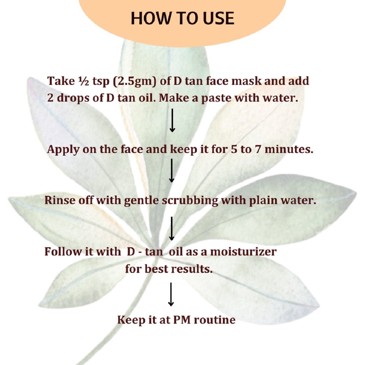 Natural D Tan Face Mask - 50 g – Face Pack on Brown Living™. SKU: SKIE05. Img 5.