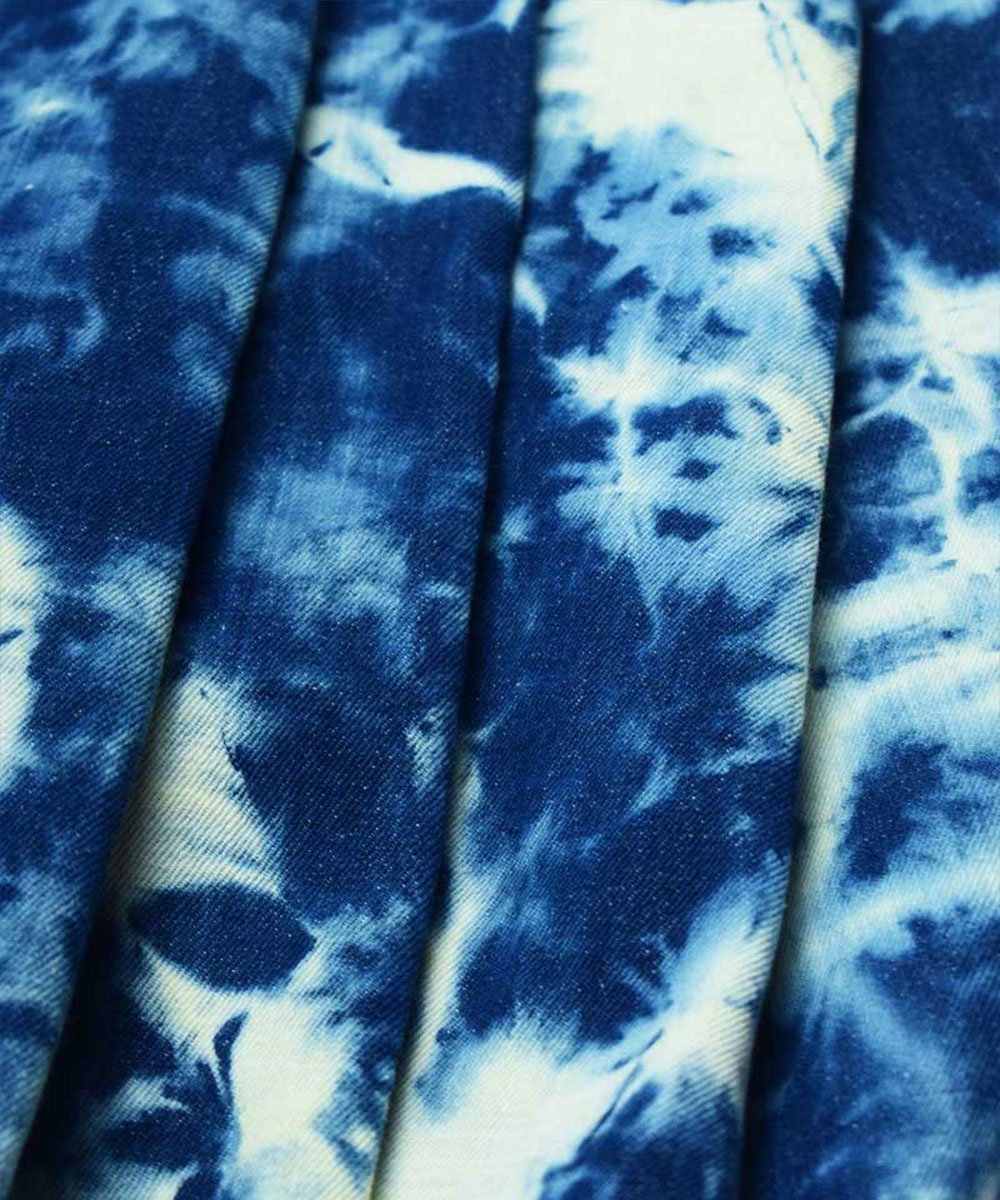 Natural Dyed Handloom Indigo Denim Splash Washed – Textiles by Sonica Sarna available on Brown Living™. 1 . SKU: 274 - 2907 - 274 - SSD - F10. Img 1.