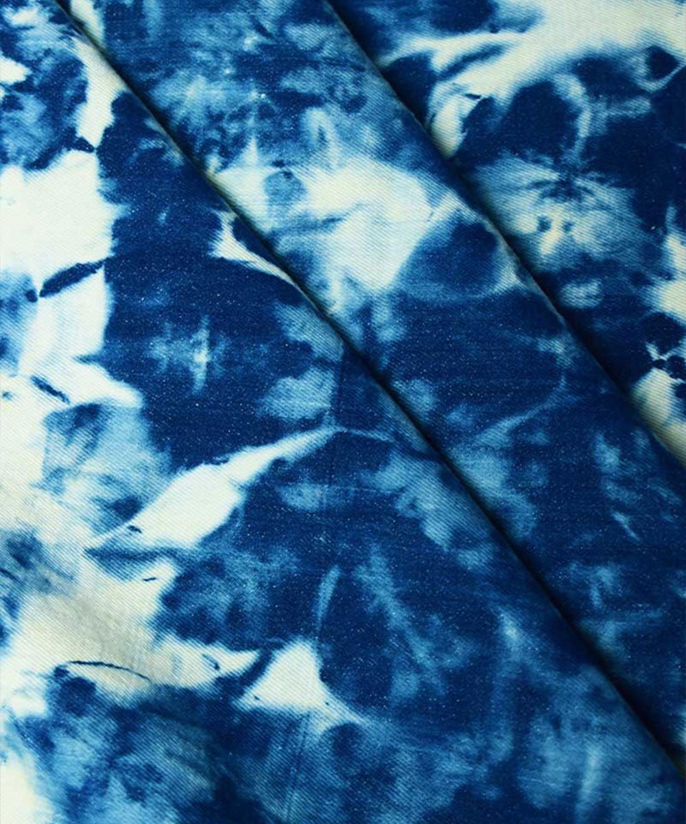 Natural Dyed Handloom Indigo Denim Splash Washed – Textiles by Sonica Sarna available on Brown Living™. 1 . SKU: 274 - 2907 - 274 - SSD - F10. Img 2.
