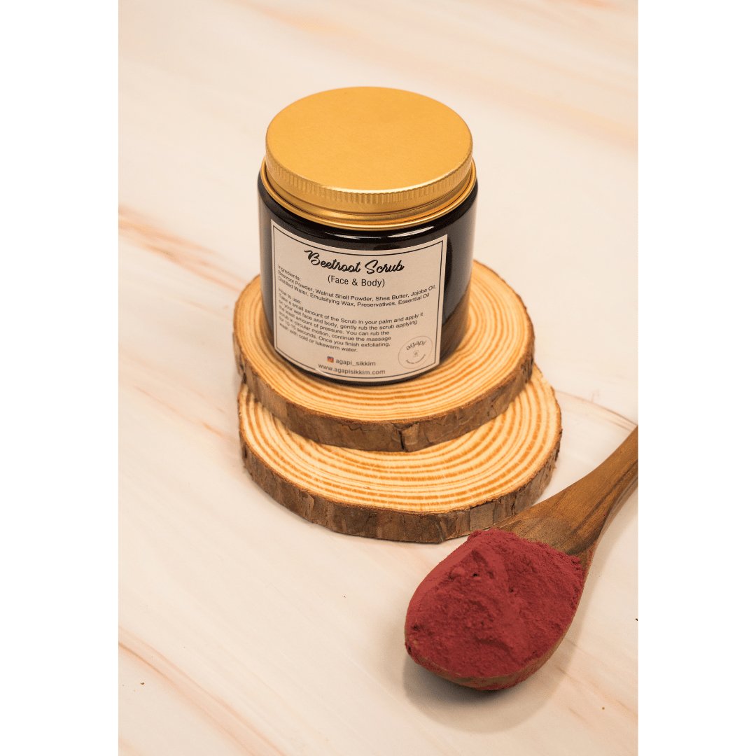 Beetroot Scrub - 100g – Body Scrub on Brown Living™. SKU: BS - 01. Img 3.