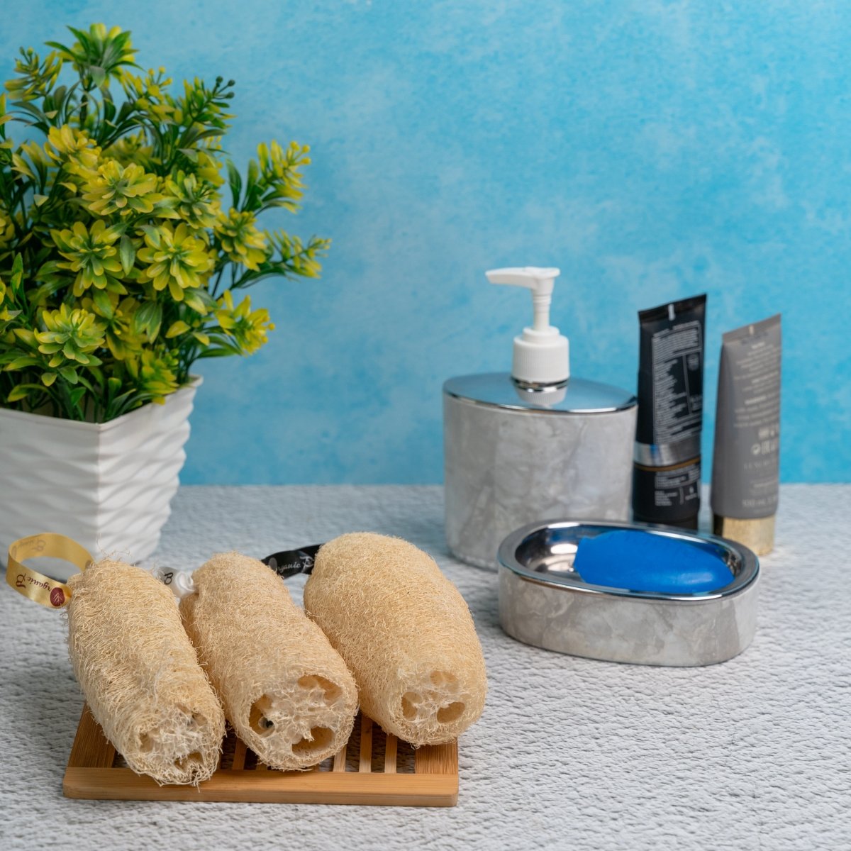 Natural Organic Loofah - Pack of 3 | Verified Sustainable by Brown Living™