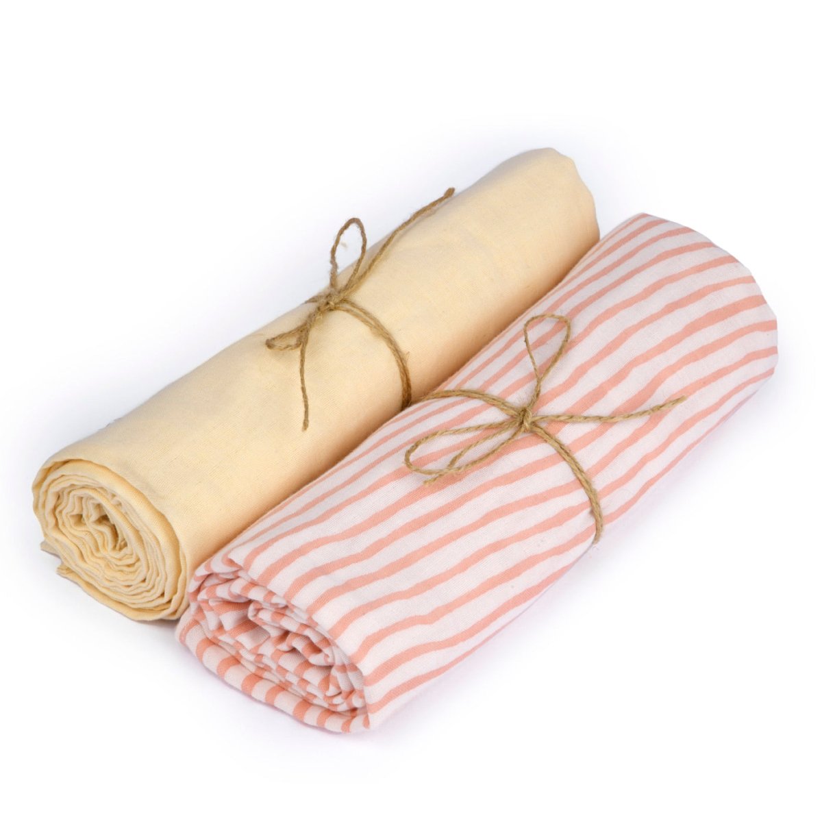 Buy Naturally Dyed Organic Muslin Swaddles (Set of 2) I'm Peachy