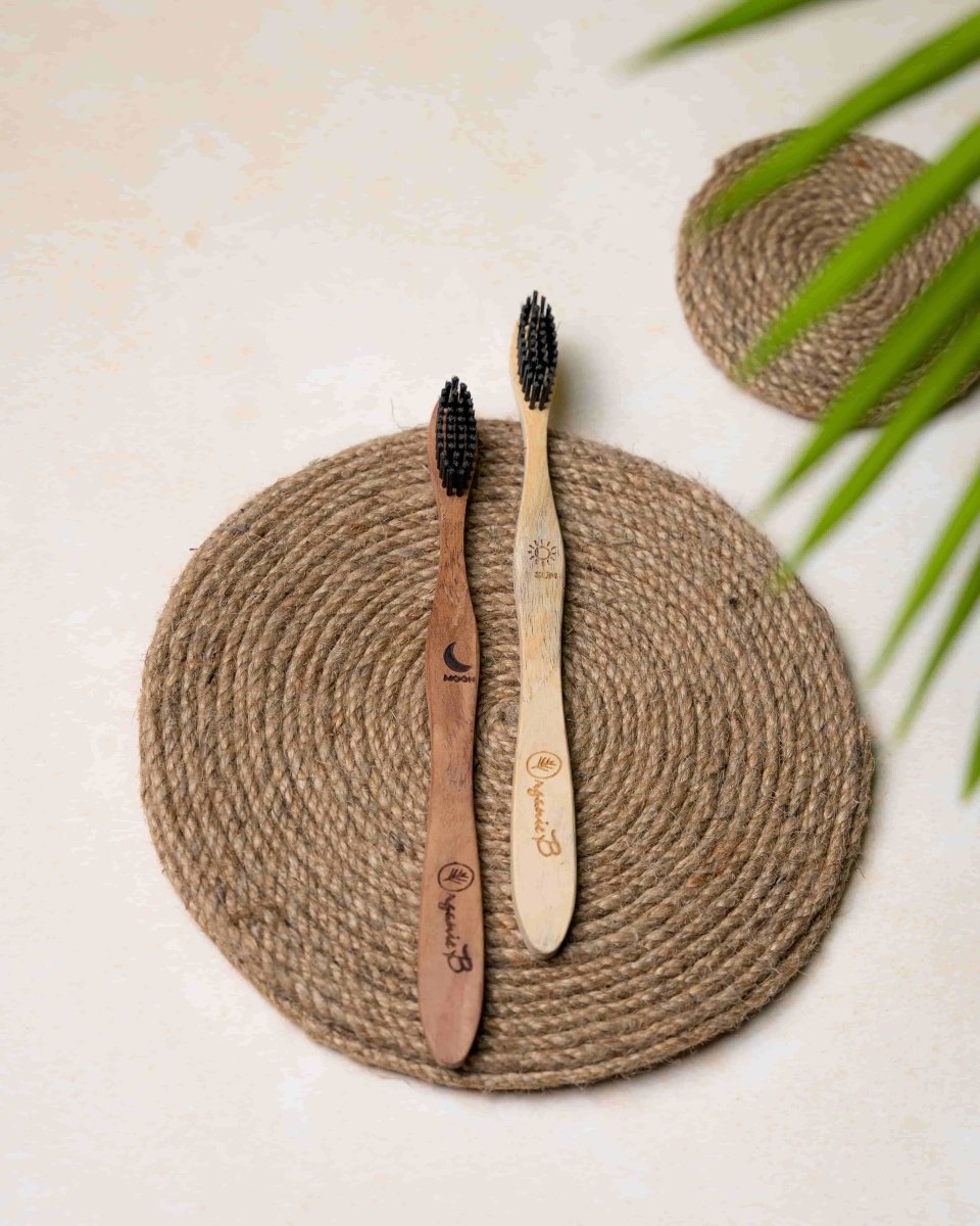 Neem Toothbrush Black Pack of 4 – Tooth Brush on Brown Living™. SKU: 192 - 11848 - neemtoothbrush4. Img 3.