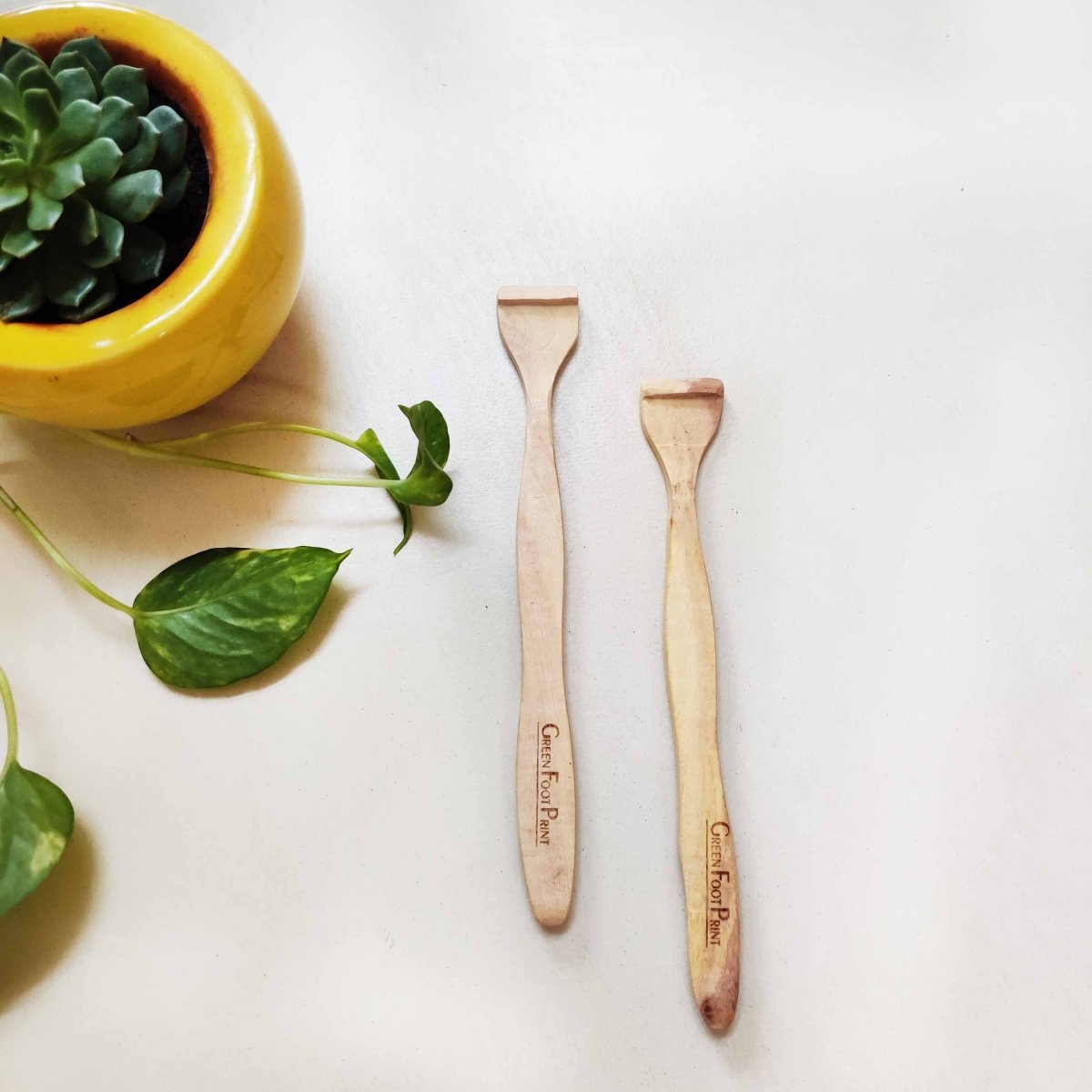 Neem Wood Tongue Cleaner - Pack of 2 | Verified Sustainable by Brown Living™