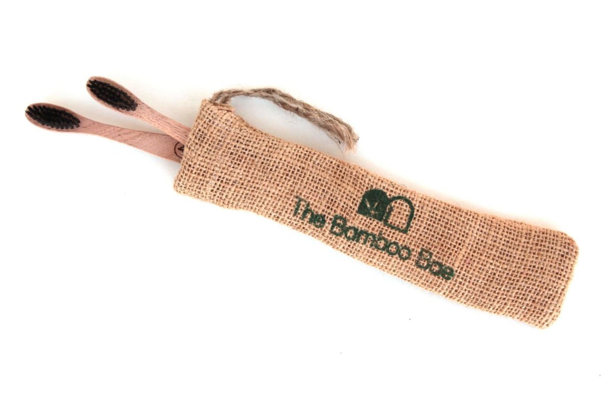 Neem Wood Toothbrush | Curve Handmade Handle | Charcoal Infused Bristles Antibacterial Properties | Verified Sustainable by Brown Living™