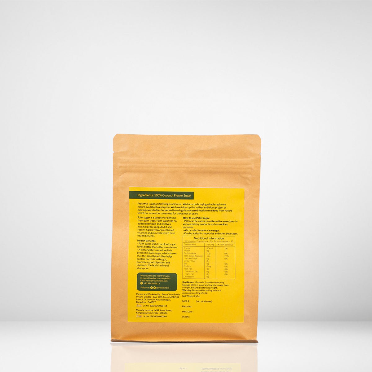 Nutrient Rich Coconut Sugar - 250G | Verified Sustainable by Brown Living™