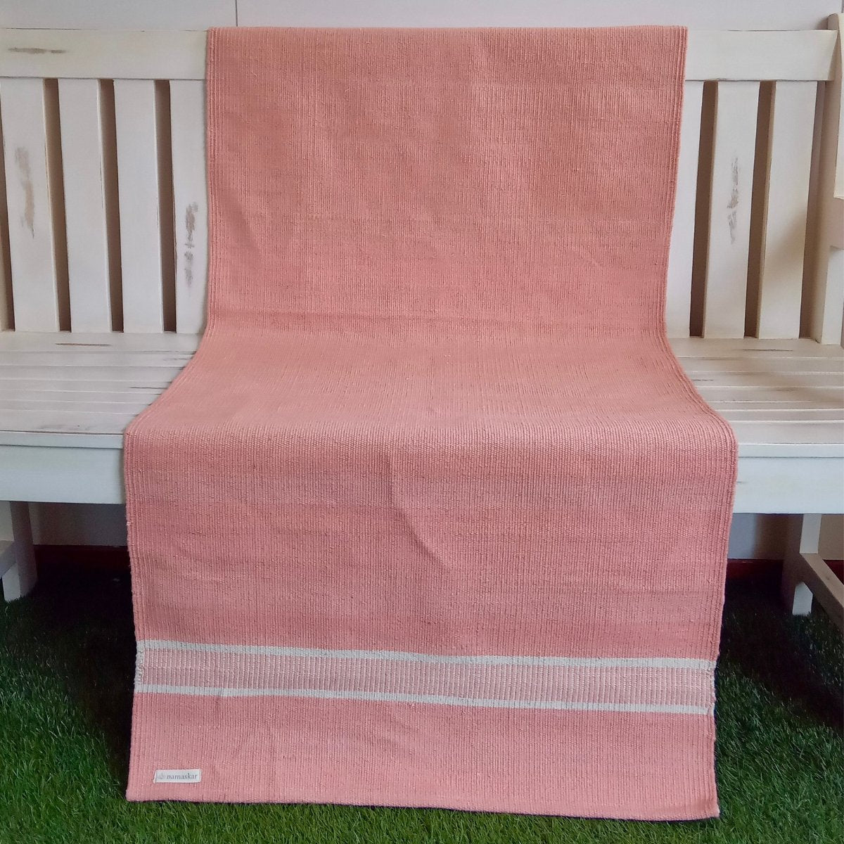 Om | Herbal Cotton dyed Yoga Mat | Rug - Anatoo Orange | Verified Sustainable by Brown Living™