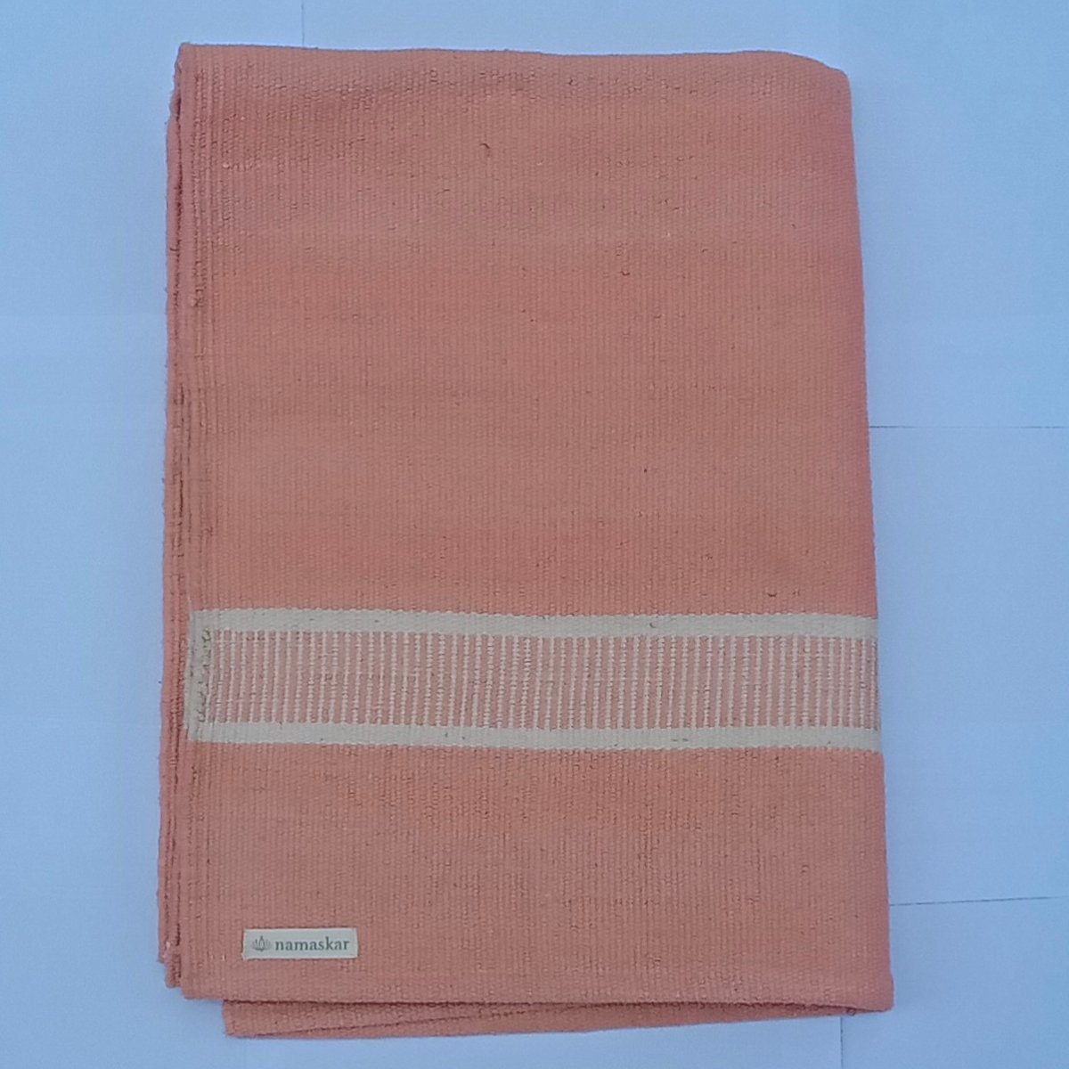 Om | Herbal Cotton dyed Yoga Mat | Rug - Anatoo Orange | Verified Sustainable by Brown Living™