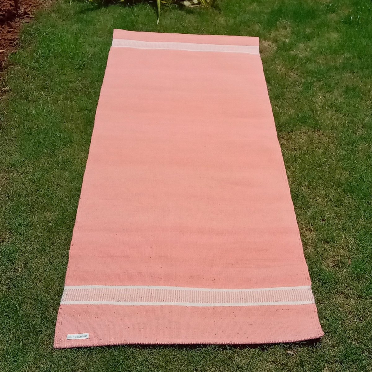 Om | Herbal Cotton dyed Yoga Mat | Rug - Anatoo Orange | Verified Sustainable by Brown Living™