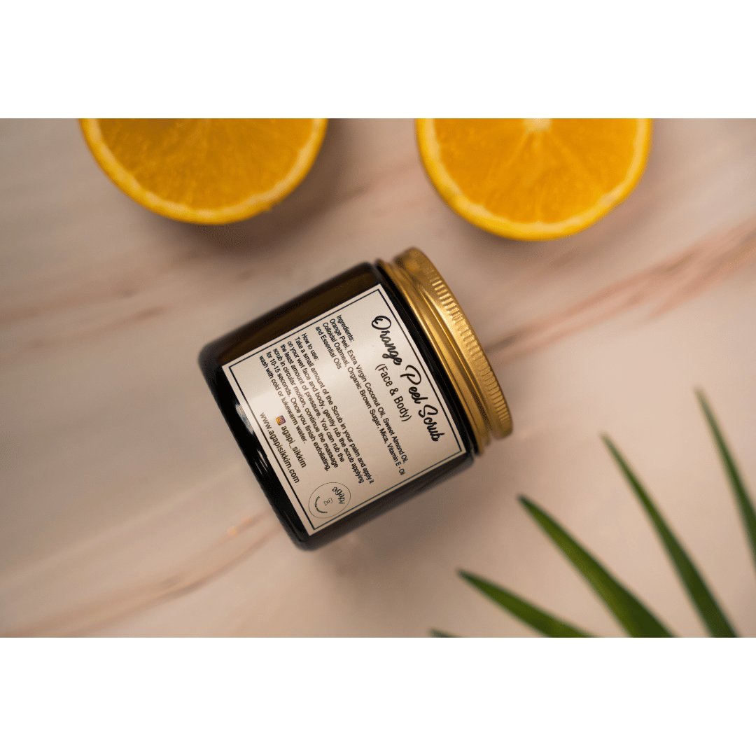 Orange Peel Scrub - 100g – Body Scrub on Brown Living™. SKU: OPS - 01. Img 2.