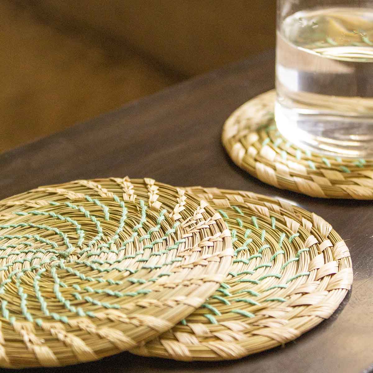 Orbit Coasters - Set of 4 – Table Decor on Brown Living™. SKU: TC0201. Img 4.