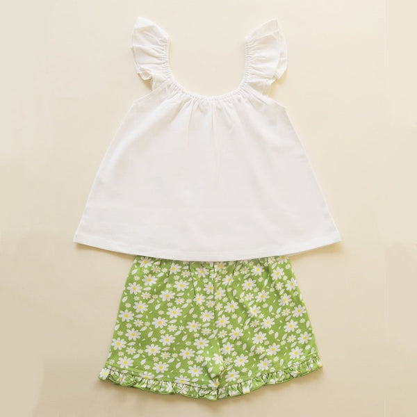 Buy Organic Cotton Co-Ord set- Breezy Daisy | Shop Verified Sustainable Products on Brown Living