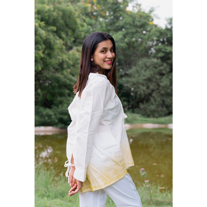 Buy Organic Cotton Linen White Shirt | Shop Verified Sustainable Womens Shirt on Brown Living™