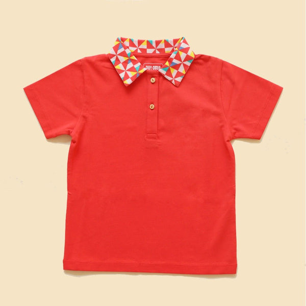 Buy Organic Cotton Polo T-Shirt- Pinwheel Parade | Shop Verified Sustainable Kids Shirts on Brown Living™
