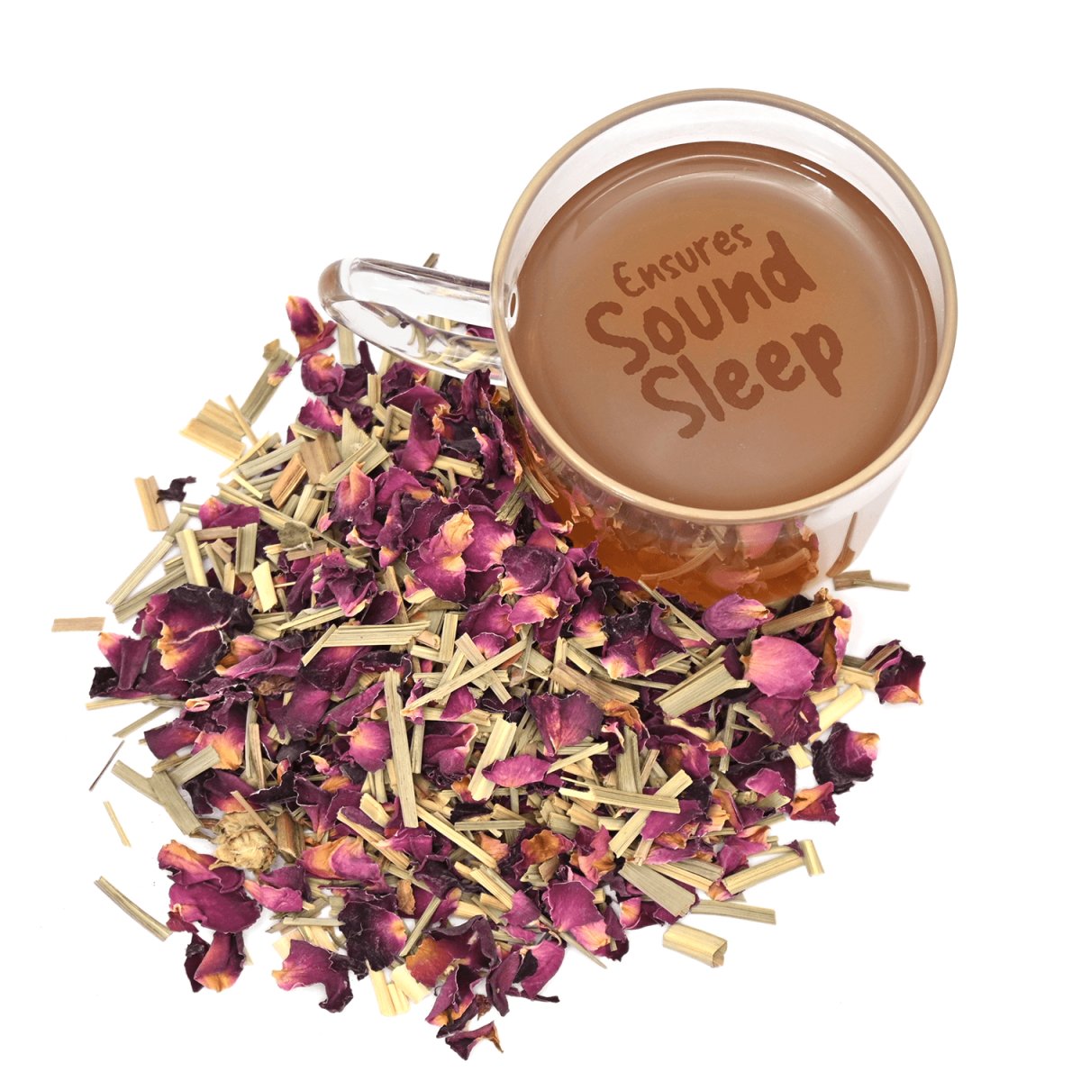 Organic Lemongrass Rose Tea - 25g - Naturally Shade Dried Mix – Tea on Brown Living™. SKU: 1HD - LR5T. Img 1.